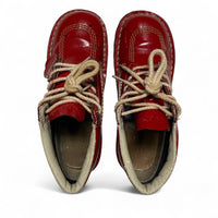Kickers Red Patent Leather High Boot Shoes (UK 6)