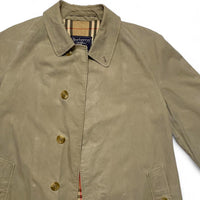 Burberry Vintage Burberrys Khaki Beige Long Novacheck Trench Coat (L)