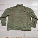Sanje Fighting Flowers Embroidery Checked Plaid Shirt (M)