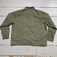 Sanje Fighting Flowers Embroidery Checked Plaid Shirt (M)