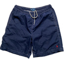Ralph Lauren Polo Navy and Red Contrast White Stitch Swim Shorts (S)