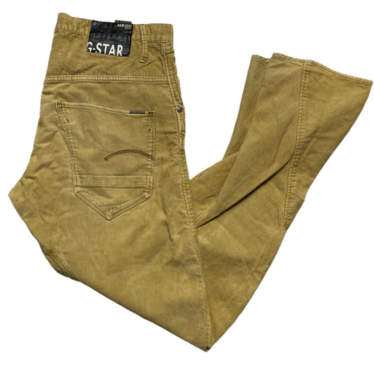 G Star Beige Corduroy Twisted Jeans (36W)