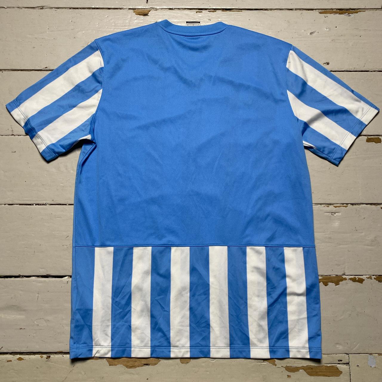 Nike Blue and White Stripe Football Jersey