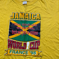 Jamaica World Cup 1998 Vintage T Shirt Yellow (XL)