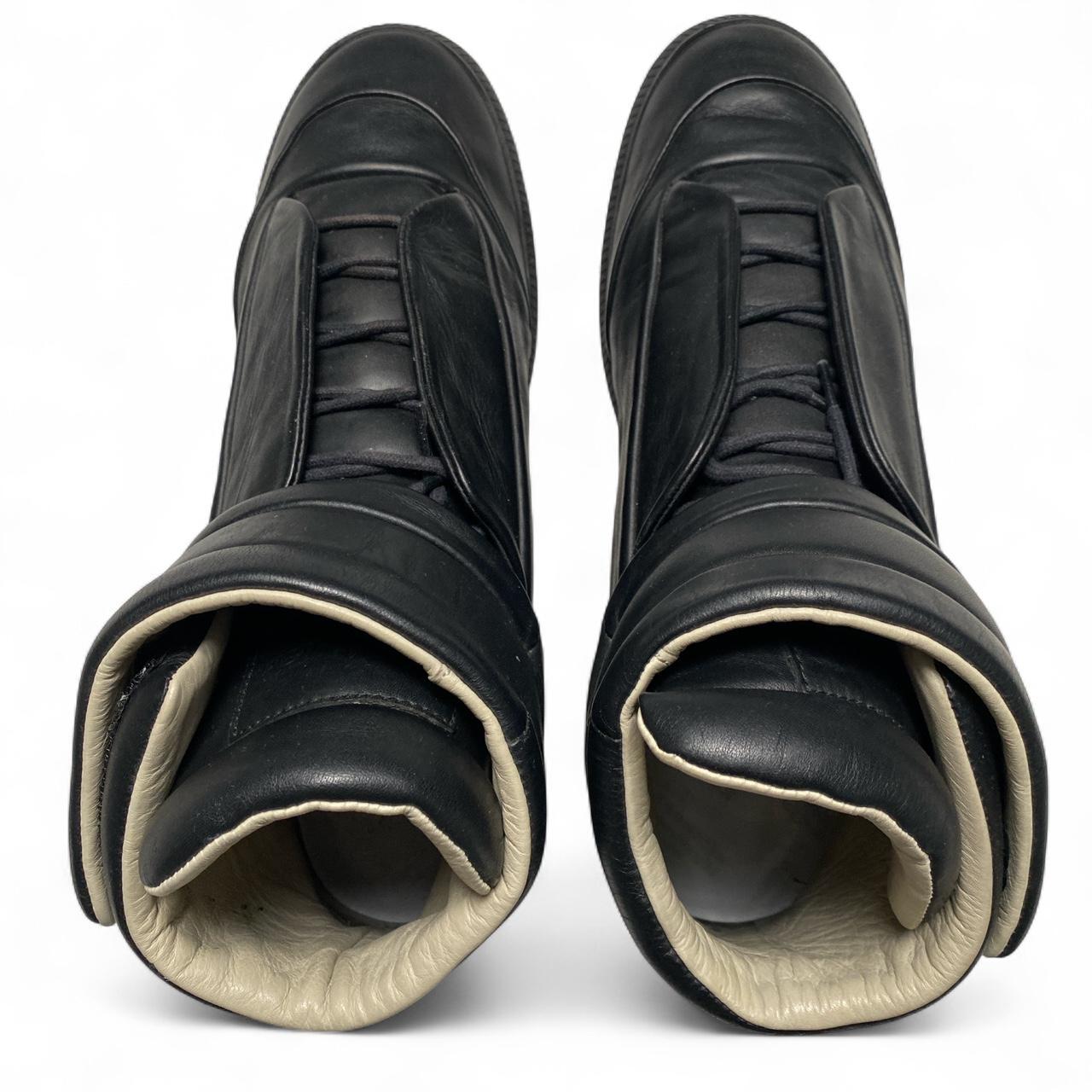 Maison Margiela Future High Top Triple Black Leather Trainers