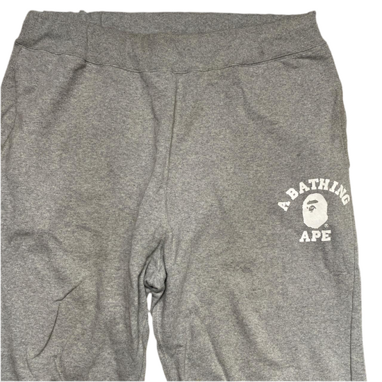 Bape A Bathing Ape Grey and White Baggy Joggers (2XL)