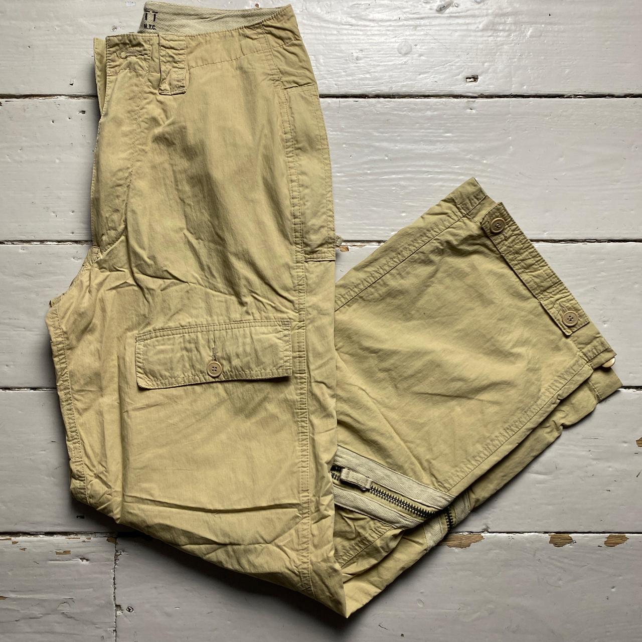 Schott Vintage Cream Khaki Cargo Trousers