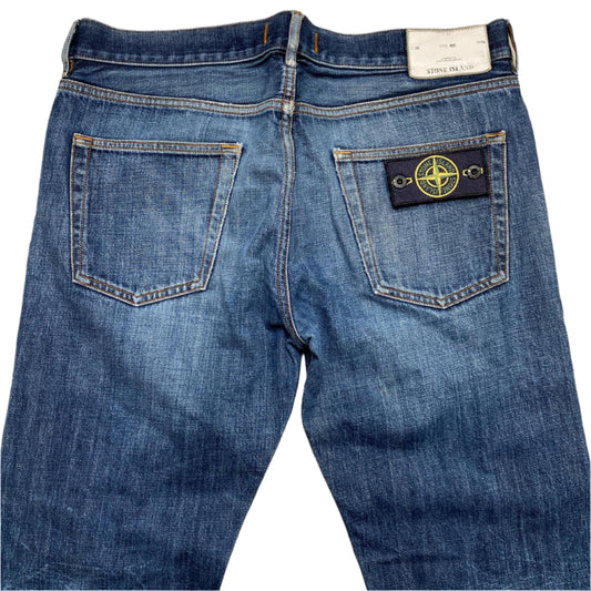Stone Island Navy Baggy Jeans (32W)