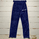Palm Angels Navy Cream and Brown Velour Baggy Bottoms (L)