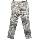 Cavalli Vintage Womens Floral Print White and Grey Jeans (30W)