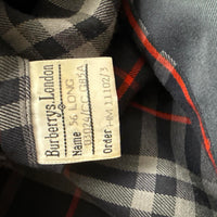 Burberrys Burberry Navy Novacheck Trench Coat (XL)