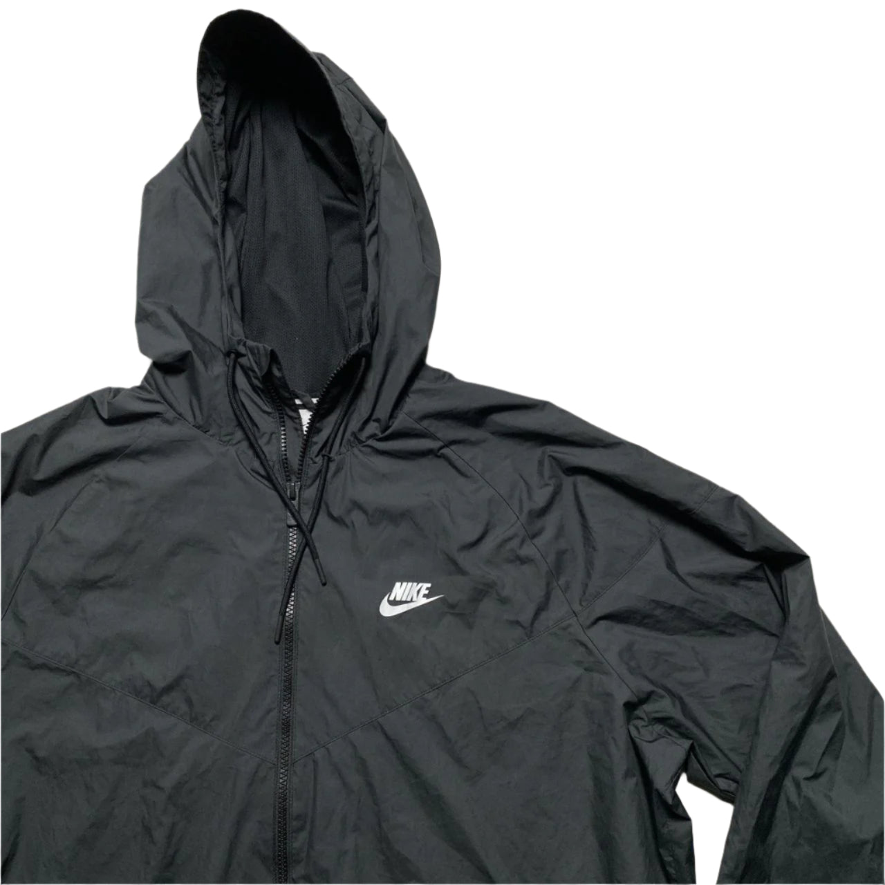 Nike Black and White Shell Windbreaker Jacket (XL)
