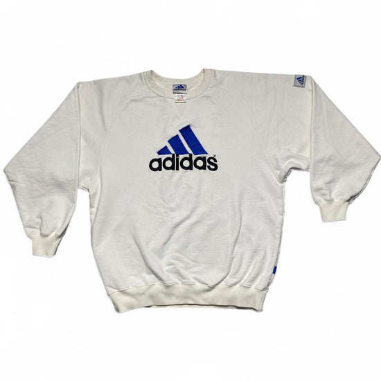 Adidas Equipment Blue and White Vintage Jumper (S)