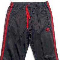 Adidas Originals Black and Red Tracksuit Bottoms (M)