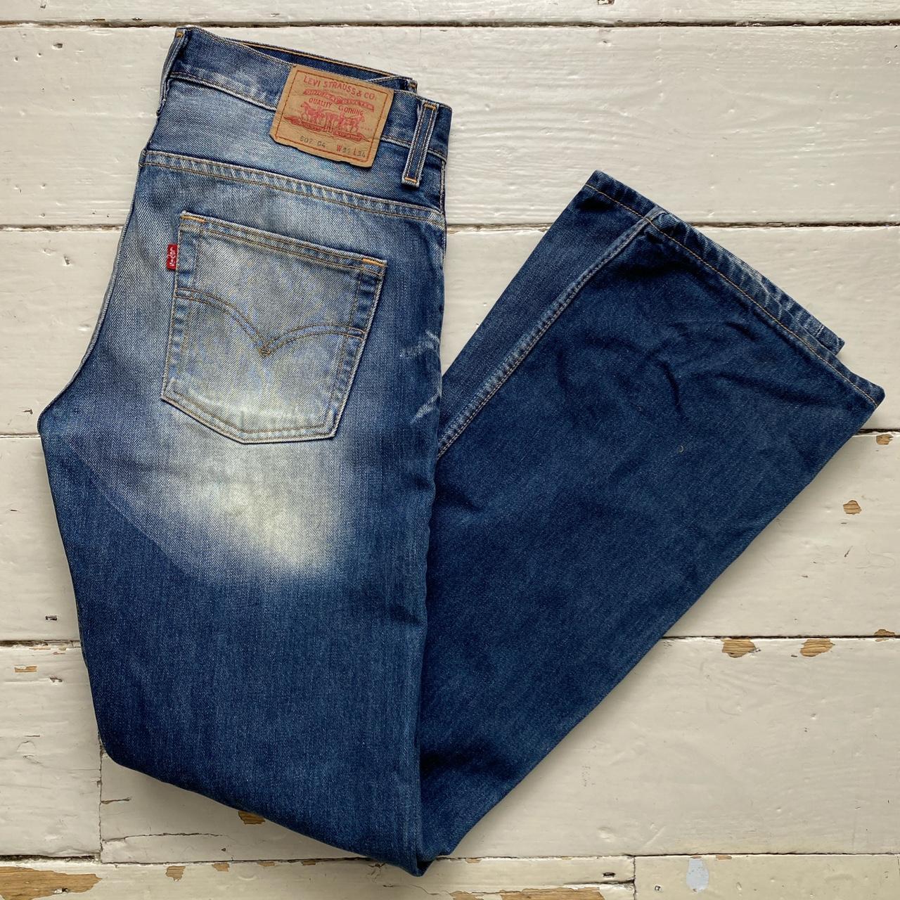 Levis 507 04 Vintage Stonewash Navy and Light Blue Baggy Jeans