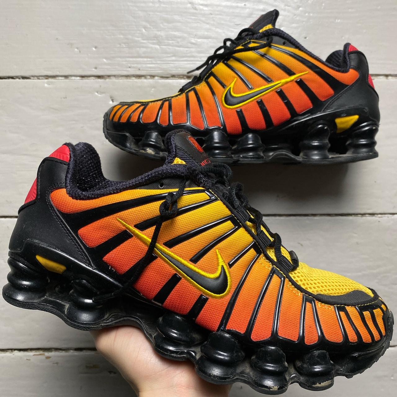 Nike Shox TL Sunset Orange Yellow and Black