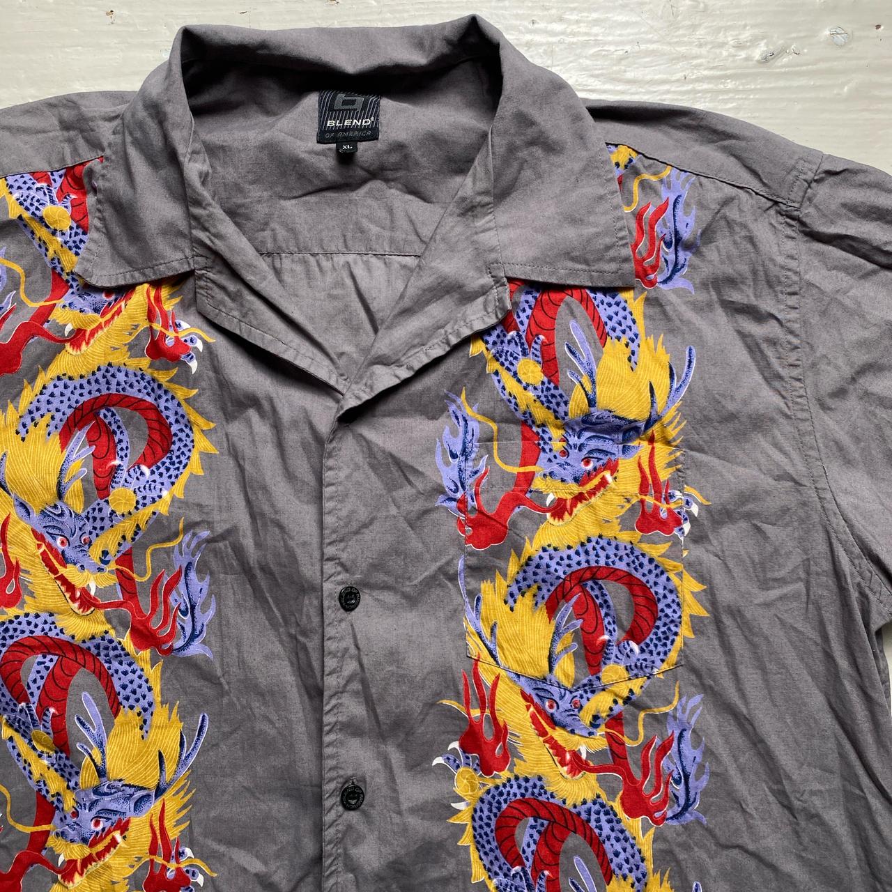 Blend of America Y2K Dragon Vintage Short Sleeve Shirt