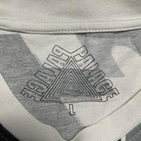 Palace Repeat Spellout Black Grey and White Long Sleeve T Shirt (L)