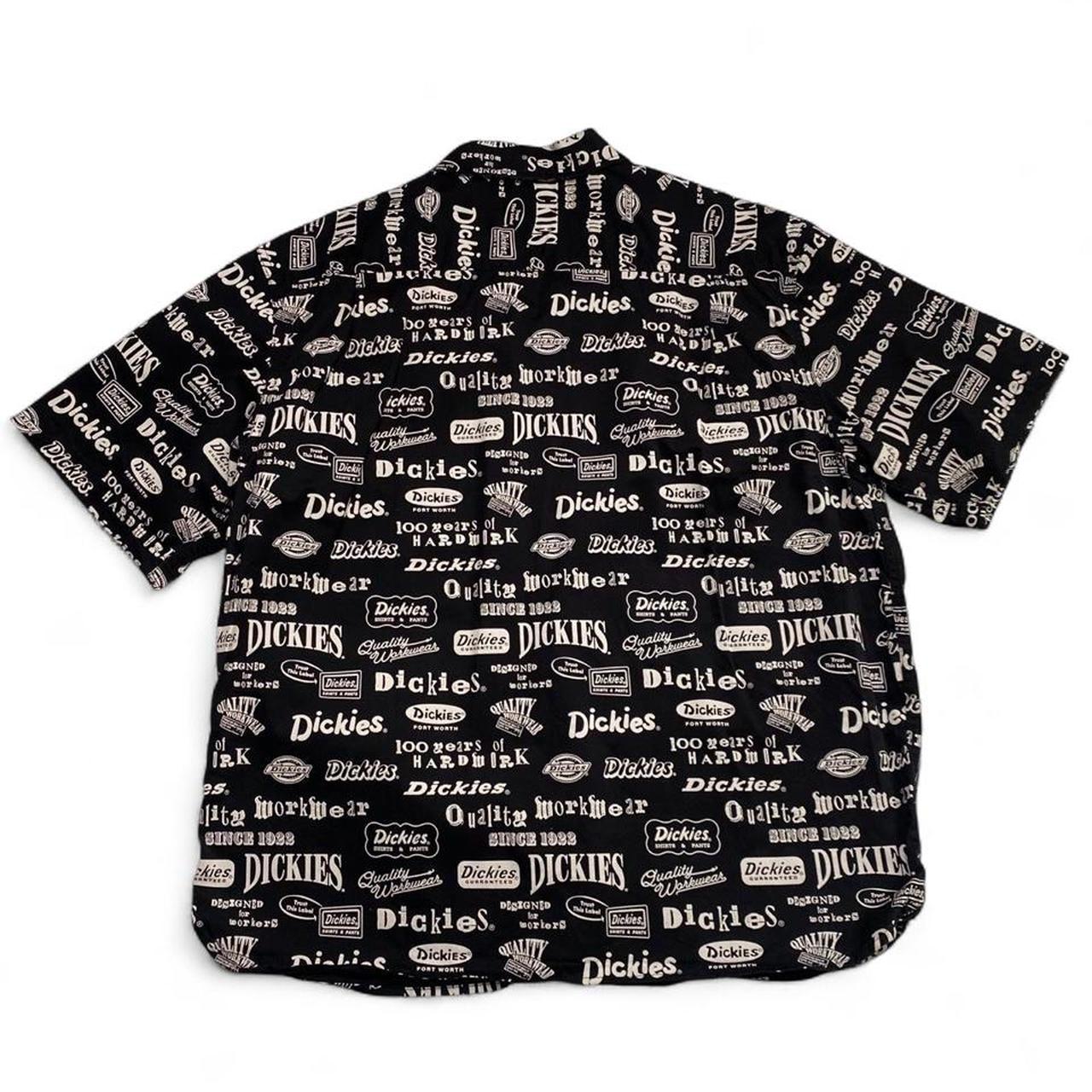 Dickies All Over Black and White Short Sleeve Shirt (XL)