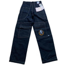 Criminal Damage Skull Embroidery Baggy Cargo Carpenter Jeans (30W)