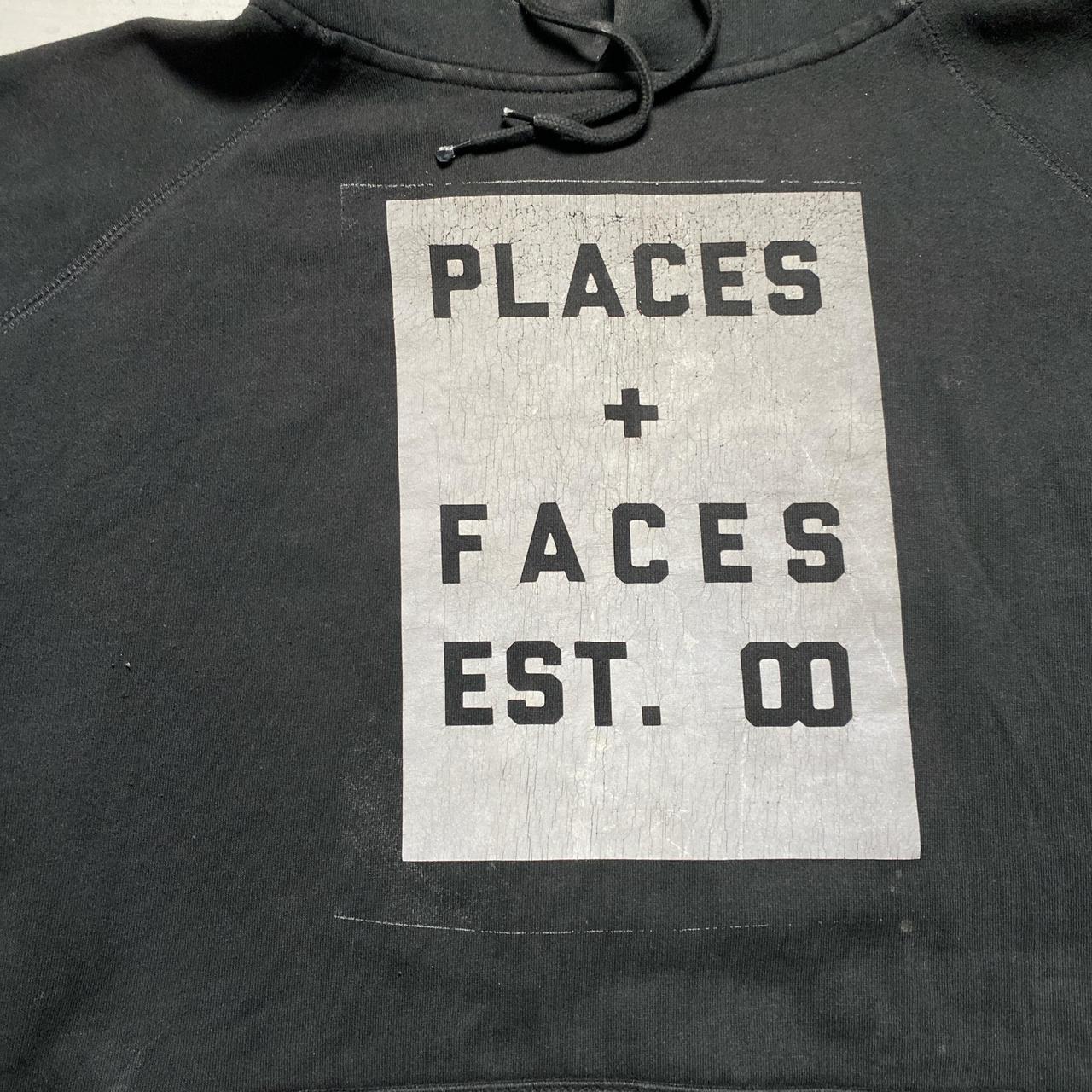 Places and Faces Black and Silver Reflective Hoodie (XL)