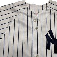Majestic Athletic New York Yankees Vintage y2k White and Navy Pinstripe Jeter 2 Jersey (S)