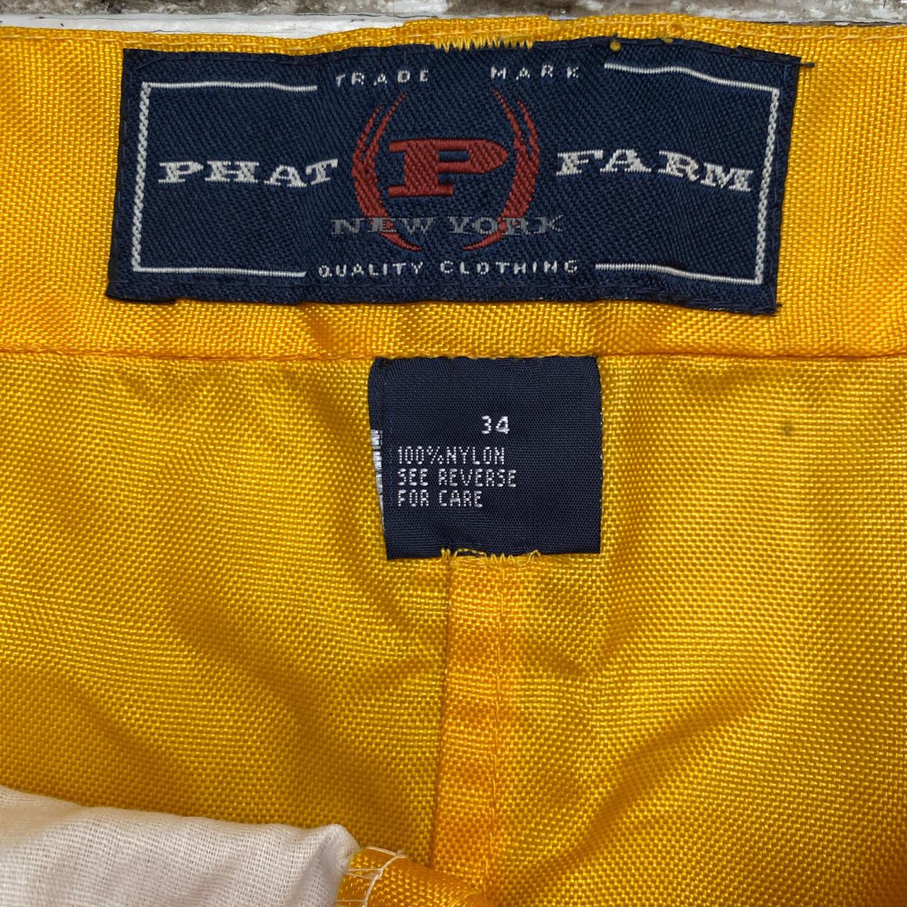 Phat Farm Yellow Red and Blue Vintage 90’s Nylon Jorts Shorts (34W)