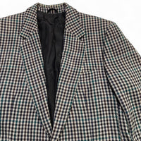 Burberry Vintage Burberrys Black White and Green Tweed Blazer Suit Jacket (L)