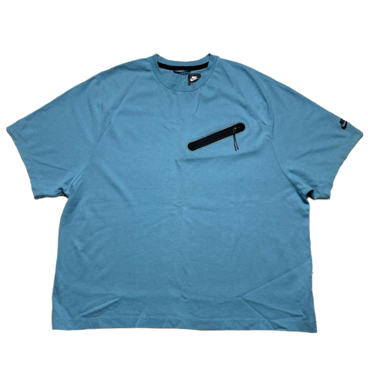 Nike Blue and Black Tech Fleece T Shirt (2XL)