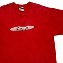 Nike Vintage 90’s Swoosh Oval Graphic Red and Silver T Shirt (XL)