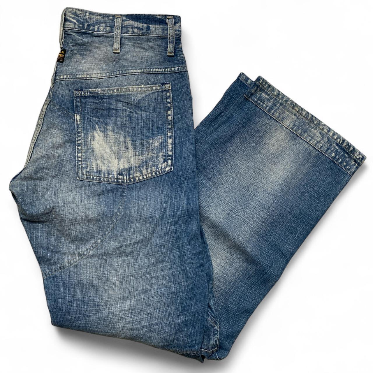 G Star Baggy Light Blue Stonewashed Wide Jeans (33W)