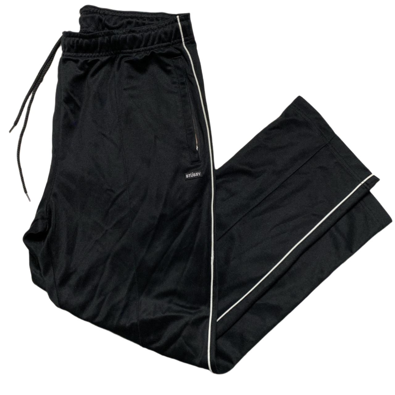Stussy Black and White Trackpant Bottoms (L)