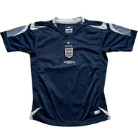 England Umbro Vintage Navy and White Kids Football Jersey (S)