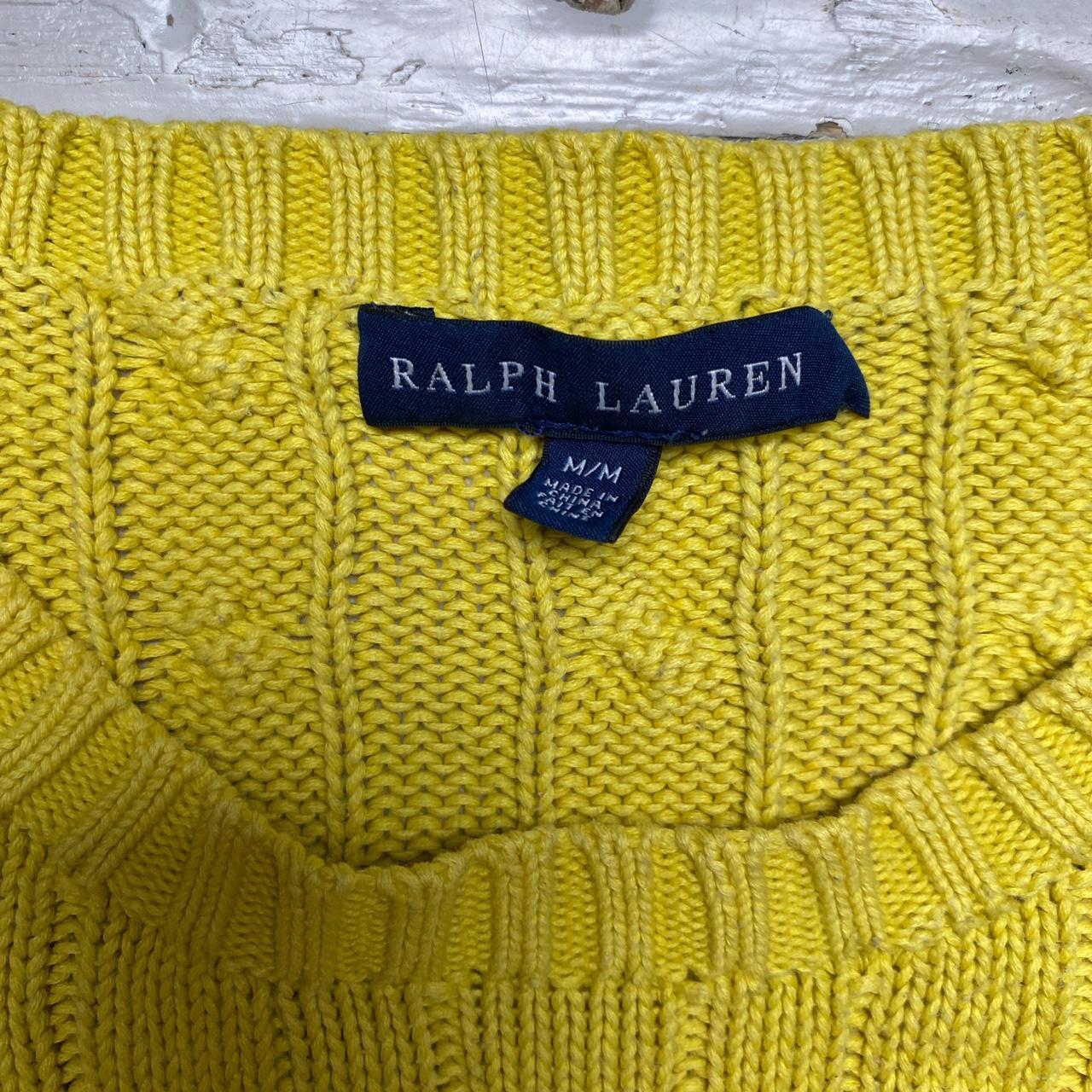 Yellow Polo Ralph Lauren cable knit Jumper