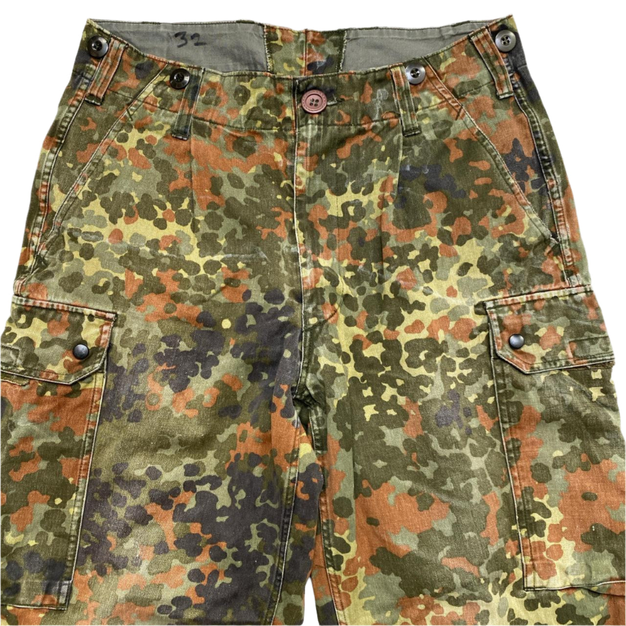 Vintage 1993 Camouflage Army Military Cargo Trousers Brown and Green (W 32)