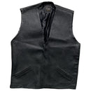 Leather Vest Gilet Black (M)