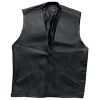 Leather Vest Gilet Black (M)