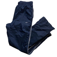 Nike Shell Baggy Trackpant Navy and White Swoosh Bottoms (M)