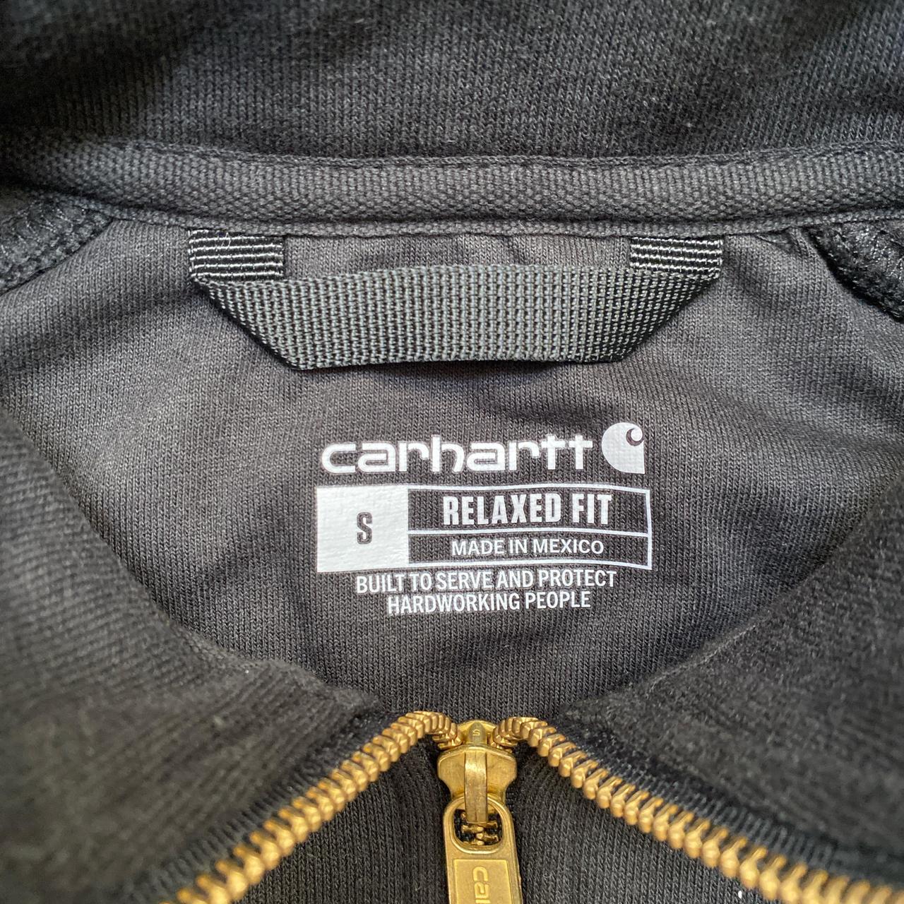 Carhartt Black and White Patch Quarter Zip Jumper