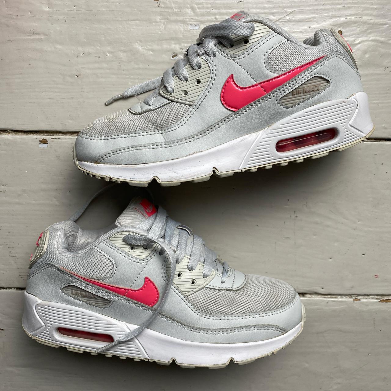 Nike Air Max 90 Silver White and Pink