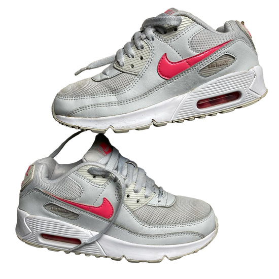 Nike Air Max 90 Silver White and Pink (UK 4)