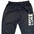 Nike Club Black and White Swoosh Spellout Joggers (L)