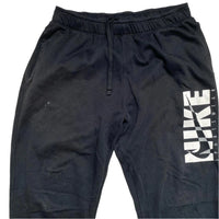 Nike Club Black and White Swoosh Spellout Joggers (L)