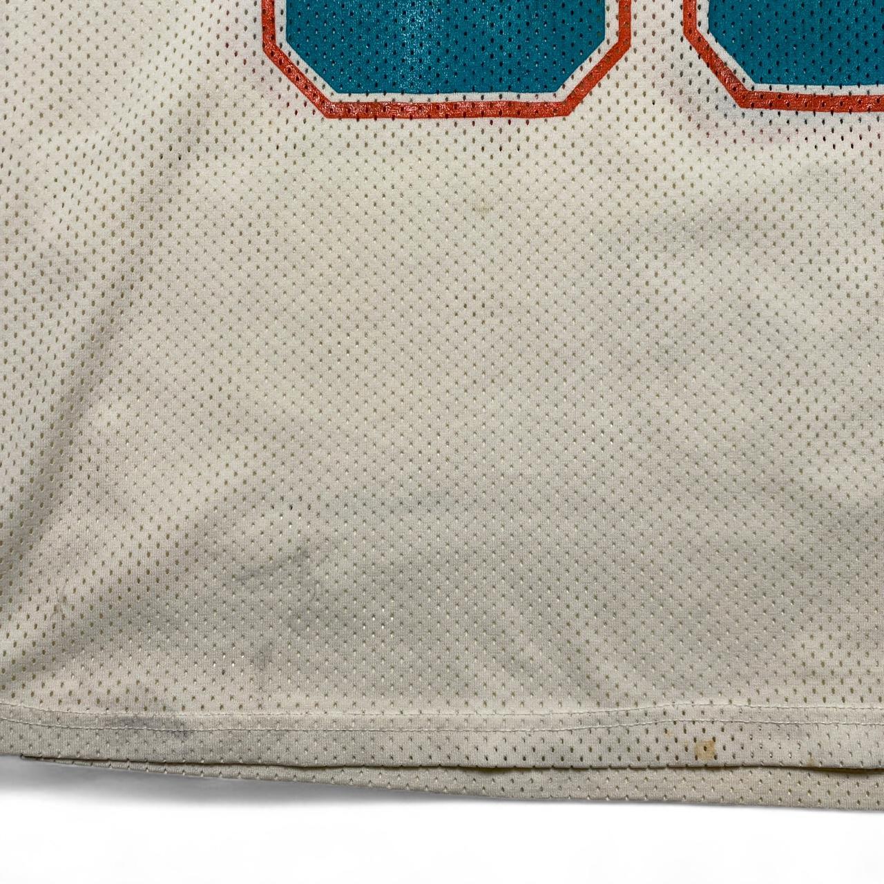 Miami Dolphins NFL 90’s Vintage Cream Orange and Turquoise Jersey (XL)