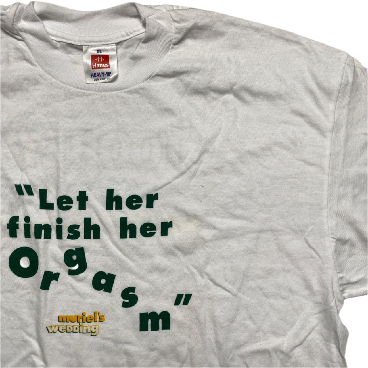 Tooheys Beer Vintage 90’s Let Her Finish Her Orgasm White T Shirt (XL)