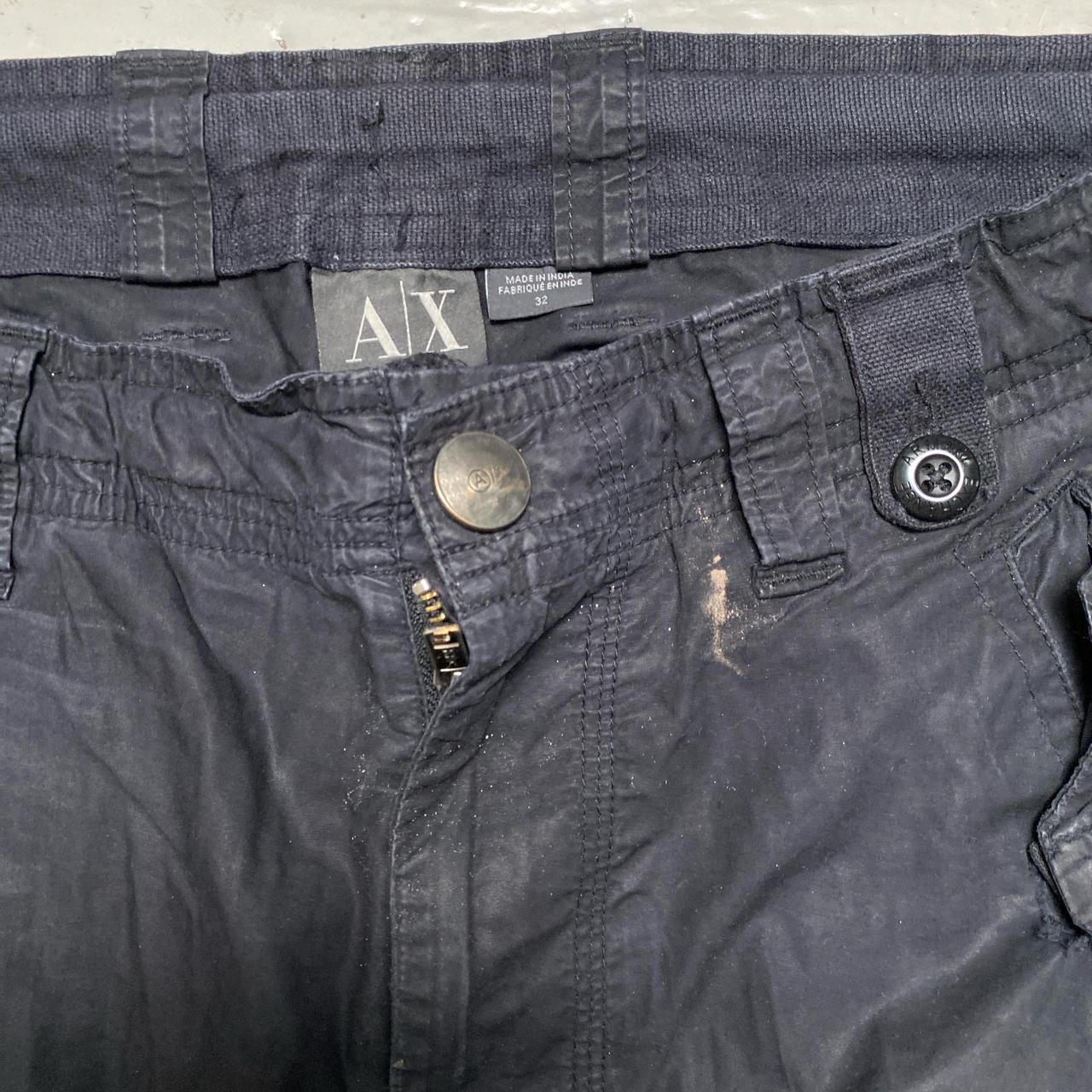 Armani Exchange Black Baggy Cargo Trousers (32W)