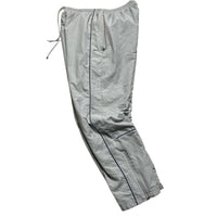 Nike Silver Grey and Navy Swoosh and Tribal Spellout Shell Baggy Trackpant Bottoms (L)