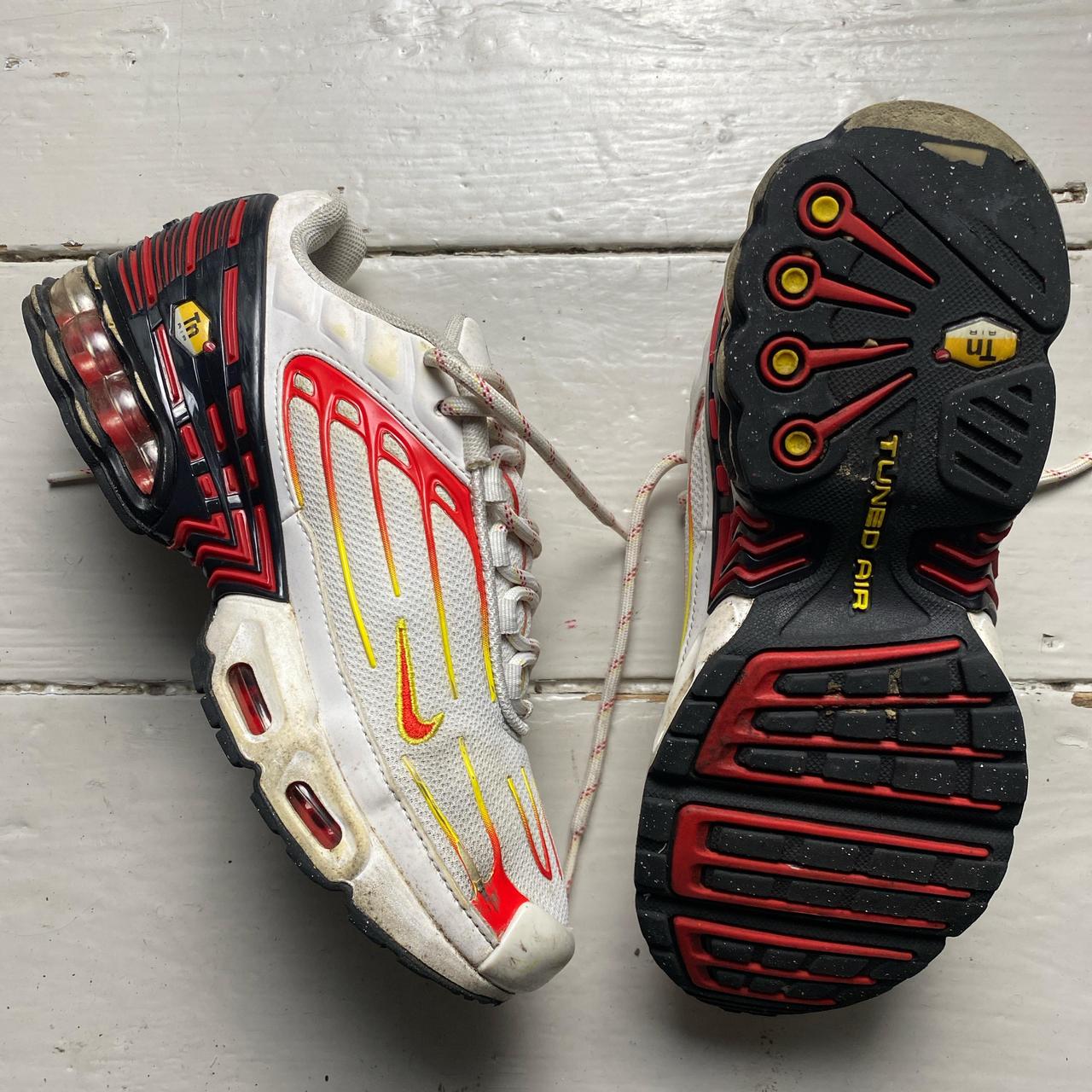 Nike Air Max Plus TN III 3 White Red and Yellow Flames