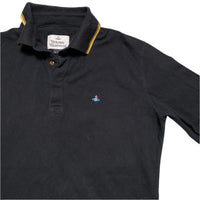Vivienne Westwood Black and Yellow Long Sleeve Polo Shirt (L)
