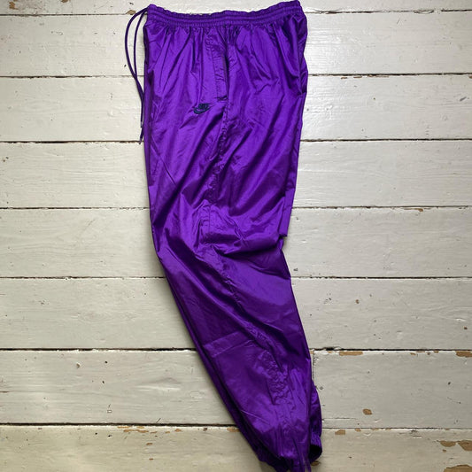 Nike Purple 90’s Vintage Shell Trackpant Bottoms